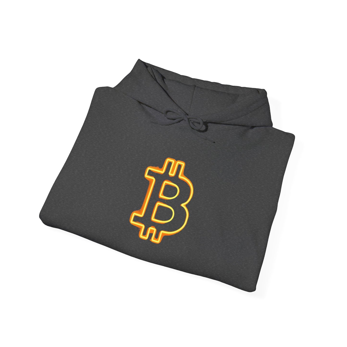 Bitcoin Neon Logo Hoodie — Crypto Bitcoin Symbol Pullover