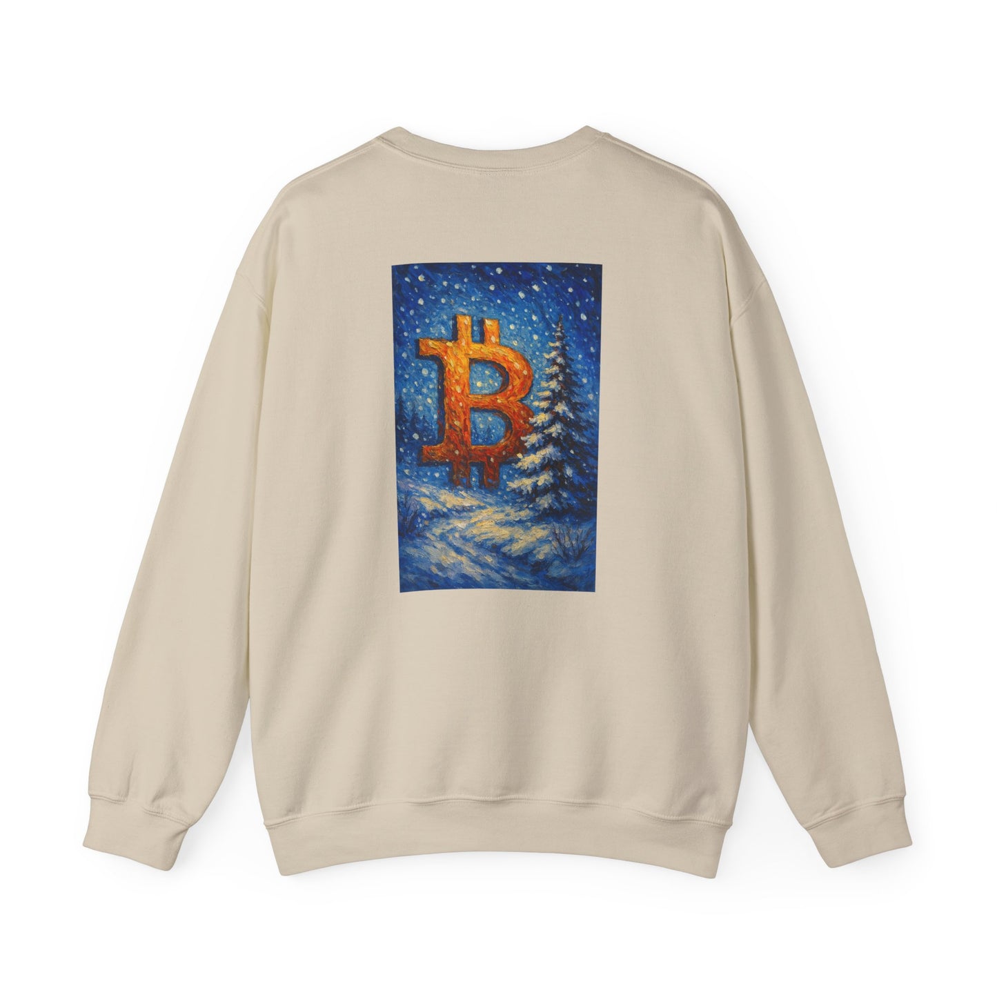Bitcoin Winter Glow Sweatshirt: "The Illuminated Path Masterpiece"