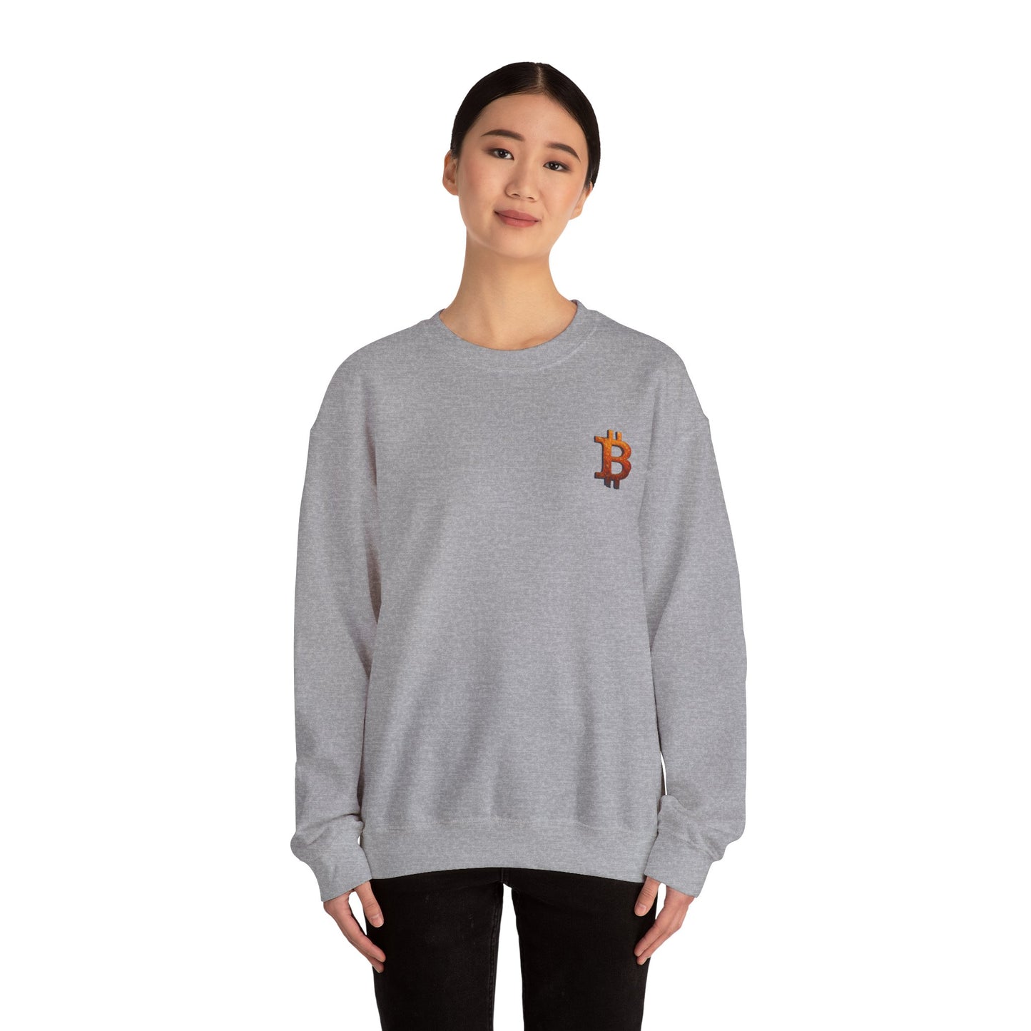 Bitcoin Winter Glow Sweatshirt: "The Illuminated Path Masterpiece"