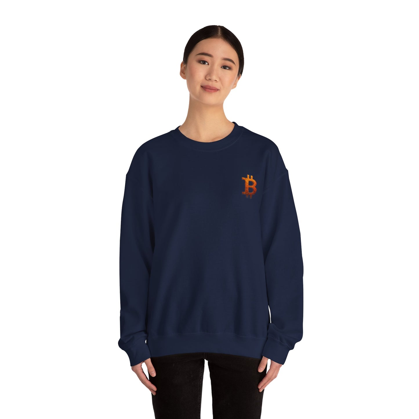Bitcoin Winter Glow Sweatshirt: "The Illuminated Path Masterpiece"