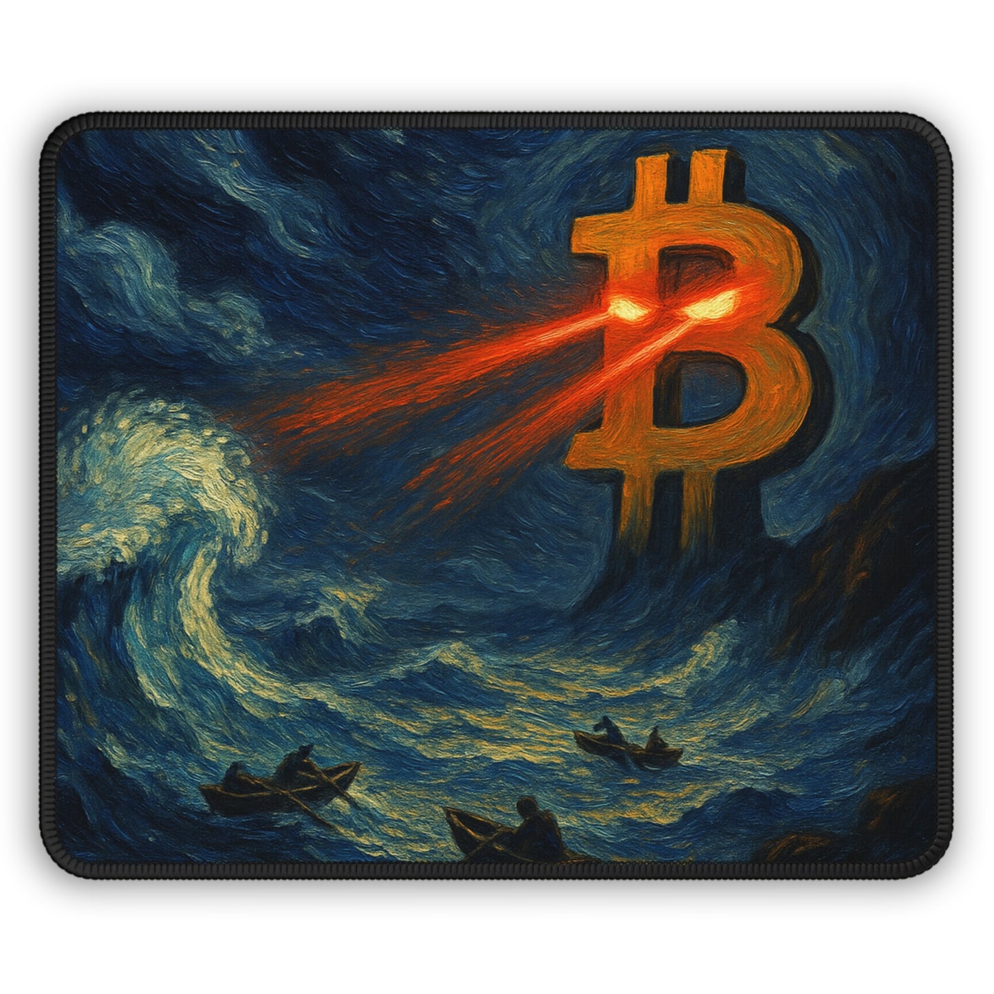 Bitcoin Storm Mousepad: "The Calm Beneath The Chaos"