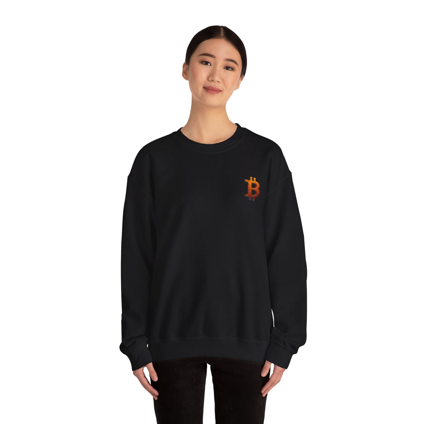 Bitcoin Winter Glow Sweatshirt: "The Illuminated Path Masterpiece"