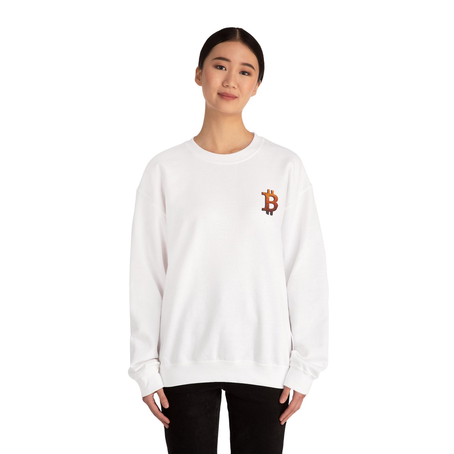 Bitcoin Winter Glow Sweatshirt: "The Illuminated Path Masterpiece"