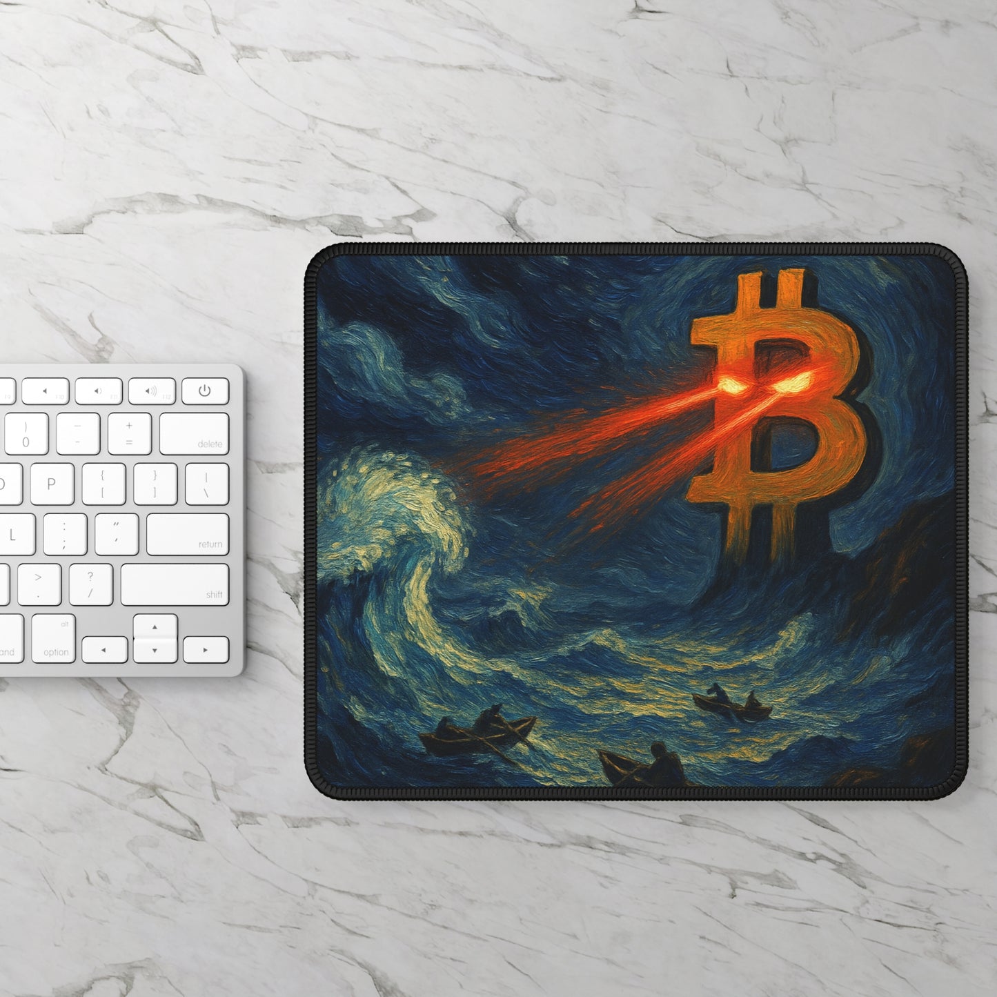 Bitcoin Storm Mousepad: "The Calm Beneath The Chaos"