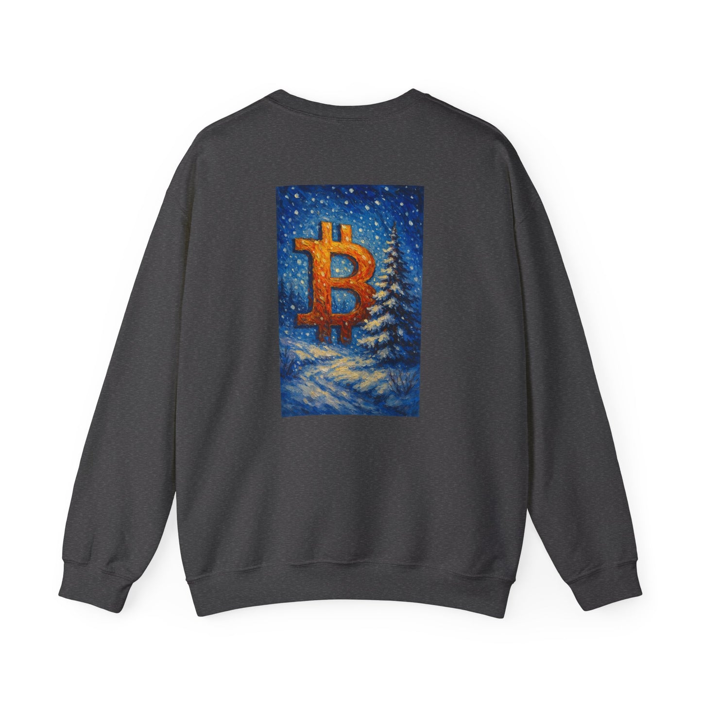 Bitcoin Winter Glow Sweatshirt: "The Illuminated Path Masterpiece"
