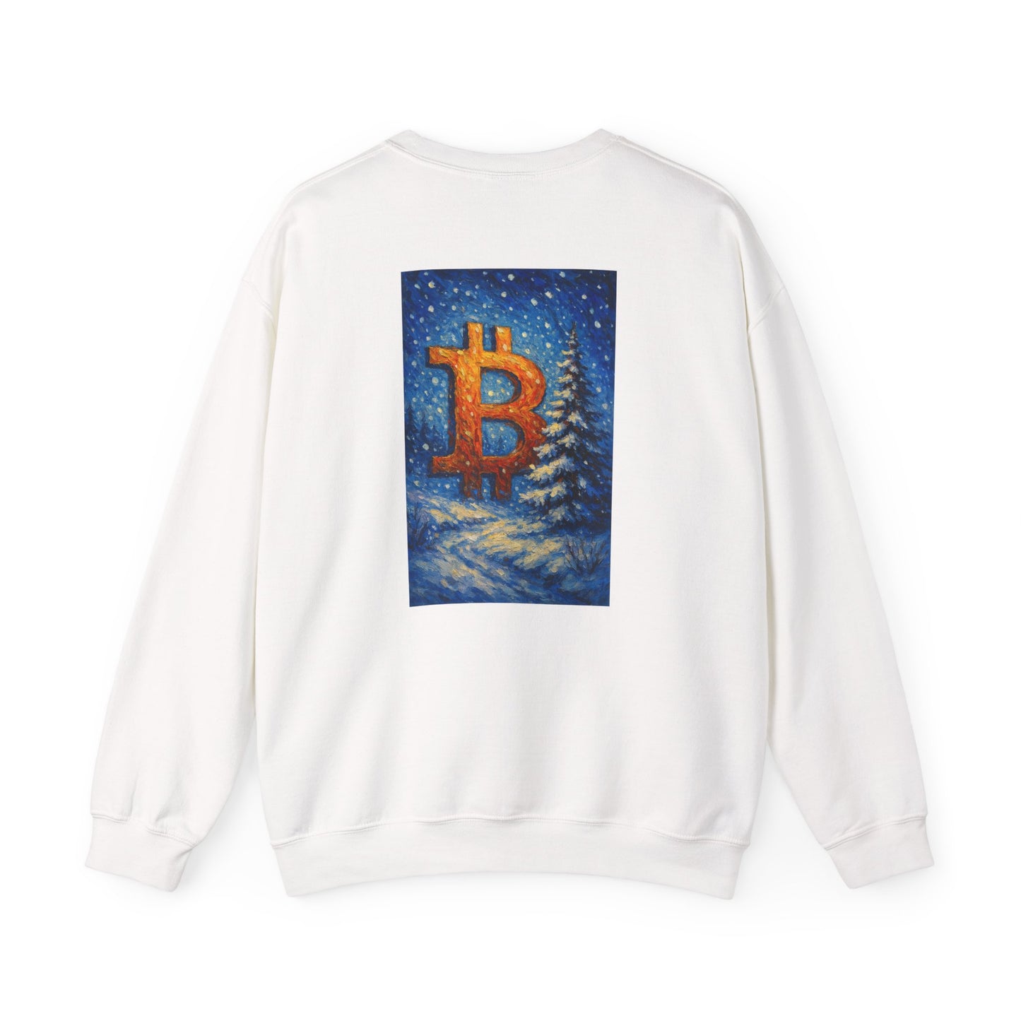 Bitcoin Winter Glow Sweatshirt: "The Illuminated Path Masterpiece"