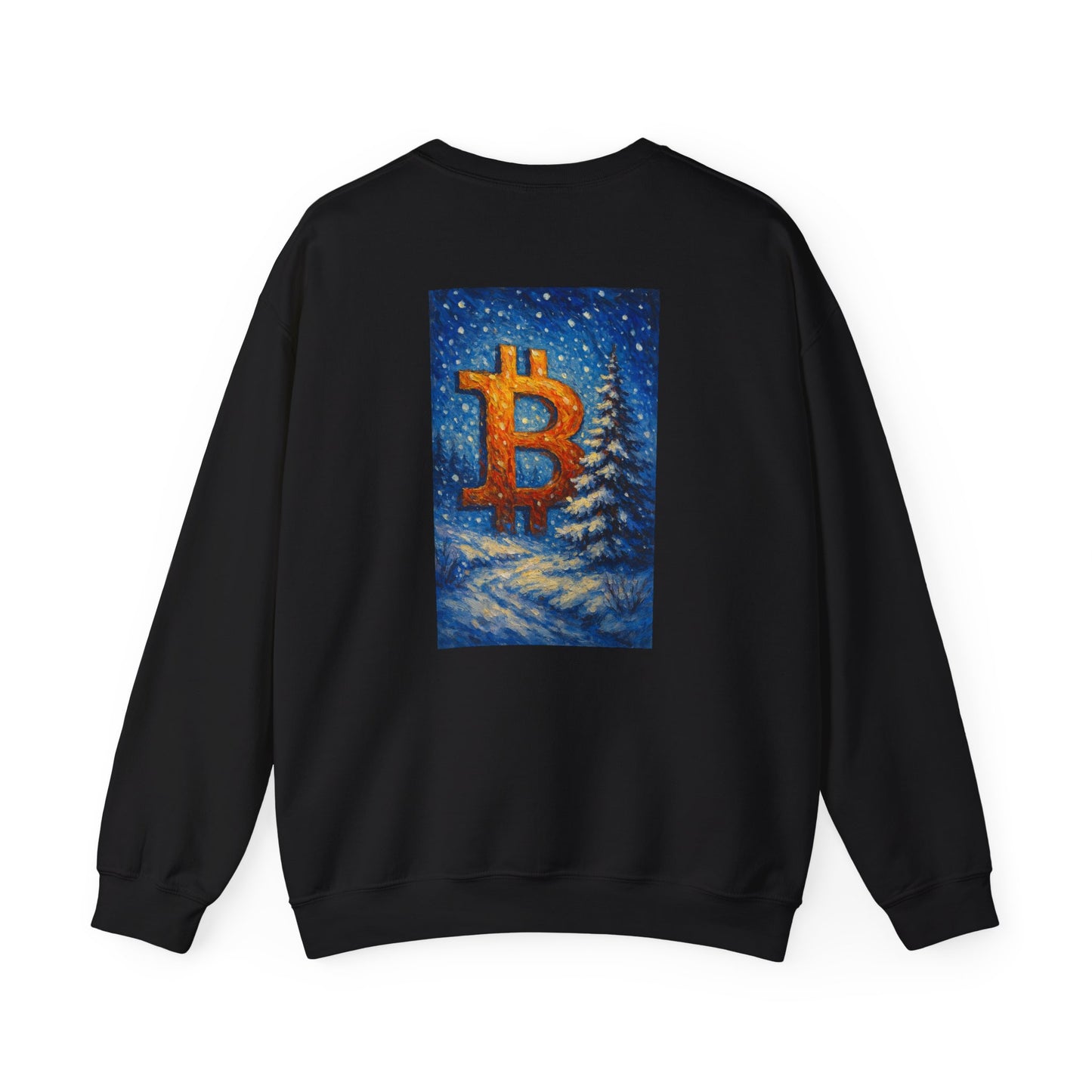 Bitcoin Winter Glow Sweatshirt: "The Illuminated Path Masterpiece"