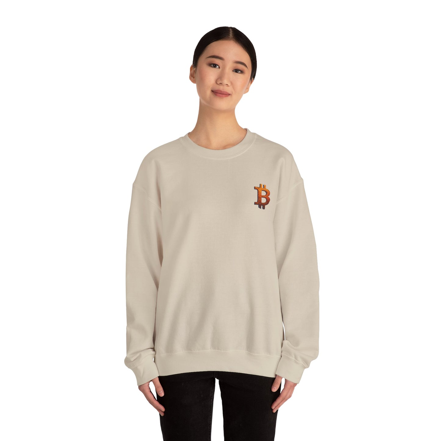Bitcoin Winter Glow Sweatshirt: "The Illuminated Path Masterpiece"